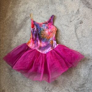 Costume Depot Pink Tie Dye Tutu Dress Sparkle Ballet Dance Costume SIZE M